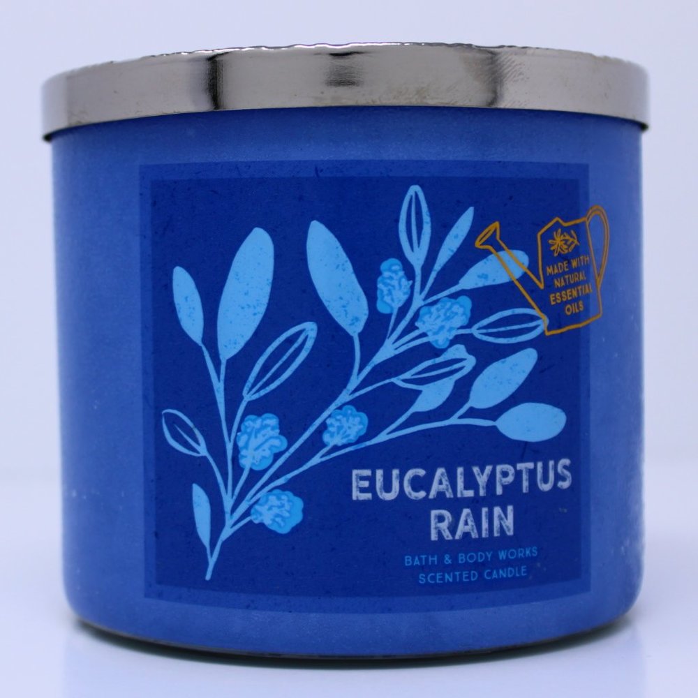 NWT Eucalyptus Rain Bath and Body Works  3-Wick Candle14.5oz